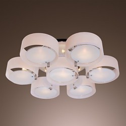 Max 60W Modern/Contemporary Chrome Metal Chandeliers / Flush Mount Living Room / Bedroom / Study Room/Office