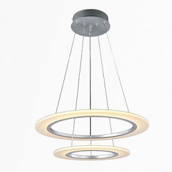 Modern LED Pendant Light Ceiling Hanging Chandeliers Lamp Fixtures with 2 ring 4060 CE FCC ROHS