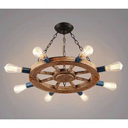 Nostalgic restaurant iron resin Chandelier