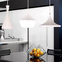 Max 60W Mini Style Painting Metal Pendant Lights Bedroom / Dining Room