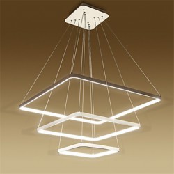 Modern Design/90W LED Pendant Light Three Rings Squareness/Fit for Showroom,Living Room, Dining Room,office, Game Room