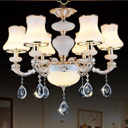 The luxurious Natural Jade Pendant lamp Of The European Crystal Pendant lamp