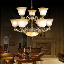 Chandeliers 220V Bronze European Retro Classic