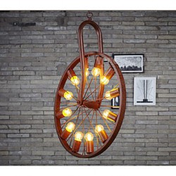 Retro Wheel Pendant To do The Old Industrial Hanging Lamp A