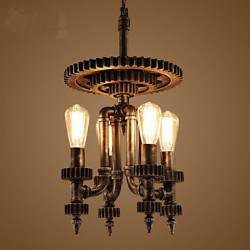 Retro Mechanical Gear Living Room Bar Coffee Shop Decorative Lighting