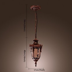 Antique Inspired Pendant Light with 1 Light