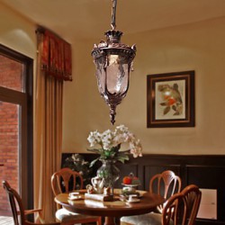 Antique Inspired Pendant Light with 1 Light