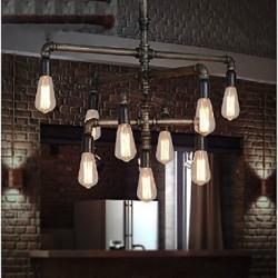 MAX 40W Traditional/Classic / Vintage / Retro / Lantern / Country Painting Metal Pendant LightsLiving Room / Bedroom / Dining Room /