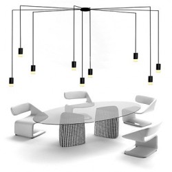 Cord 500cm Northern Europe Contracted And Geometric Cord design LED Pendant Light office,Showroom,Living Room