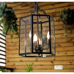 MAX 40W Traditional/Classic / Vintage / Retro / Lantern / Country Mini Style Painting Metal Pendant LightsLiving Room / Bedroom / Dining