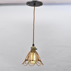 American country Vintage single head lotus Iron Chandelier