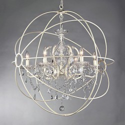MAX:60W Vintage Crystal Painting Metal Chandeliers Dining Room / Study Room/Office / Entry / Hallway