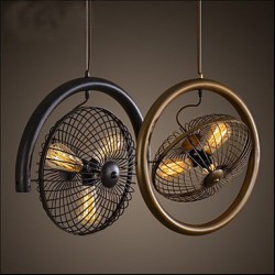 Retro Industrial Wind lamp fan pendant lamp American style bar