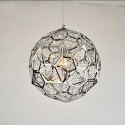 Silver Silver Brick Bar Mesh Chandelier