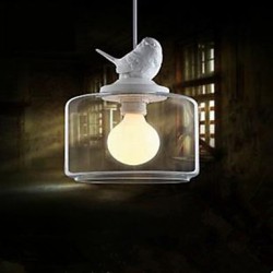 Single Head Glass Birds Droplight