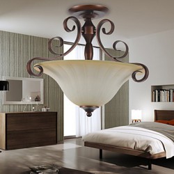 5 Rustic/Lodge / Vintage Mini Style / Bulb Included Painting Metal Pendant Lights Bedroom / Dining Room / Kitchen