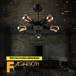 Industrial Vintage Metal Fan Pendant Lamp Steampunk Ceiling Chandelier Light