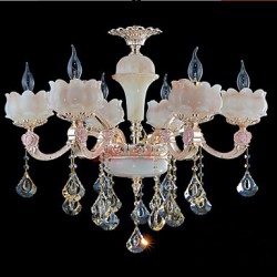 European Style Zinc Alloy Crystal Pendant lamps And Natural Jade