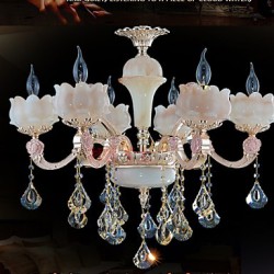 European Style Zinc Alloy Crystal Pendant lamps And Natural Jade