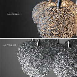 Max 20W Modern/Contemporary Mini Style Electroplated Metal Pendant Lights Living Room / Bedroom / Dining Room