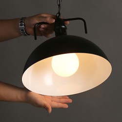 E27 30*26CM Nordic Line 1M American Country Industrial Semicircle Fashion, Wrought Iron Single Head Droplight LED