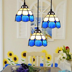 E27 220V 17*17CM 3-5㎡ European Contracted Droplight Glass Lampshade Lamps And Lanterns Of The Mediterranean