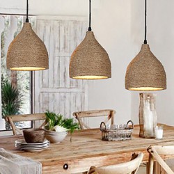 E27 5-15㎡ Line 1M 18*19CM Country Loft Bars Restoring Ancient Ways Hemp Rope Single Head Small Droplight LED Lamp