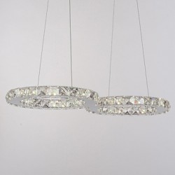 24W Modern/Contemporary Crystal Chrome Metal Pendant Lights Living Room / Dining Room