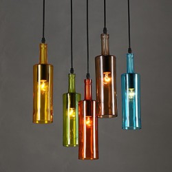 E27 5-15㎡ 220V Diffuse Light Clothing Store Coffee Color Restoring Ancient Ways Bottle Droplight Pendant Lights LED