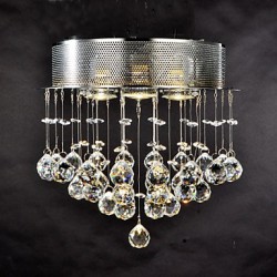 MAX 50W Traditional/Classic Crystal Chrome Metal Flush Mount Living Room / Bedroom / Dining Room / Study Room/Office / Hallway