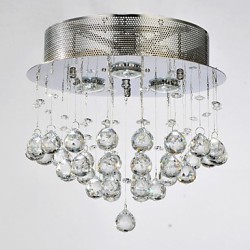 MAX 50W Traditional/Classic Crystal Chrome Metal Flush Mount Living Room / Bedroom / Dining Room / Study Room/Office / Hallway