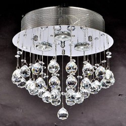 MAX 50W Traditional/Classic Crystal Chrome Metal Flush Mount Living Room / Bedroom / Dining Room / Study Room/Office / Hallway