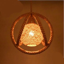 The Living Room Chandelier Retro Industrial Wind rope