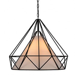 Diamond/Mini Pendant Lamp/1 Light/Modern Simplicity/Black & White/Finished/Carbon Steel/Cloth/Droplight