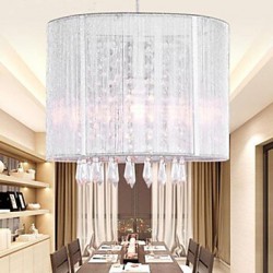 Silver Cloth Crystal Chandelier