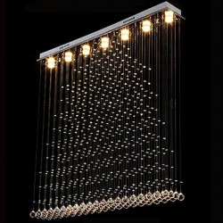 K9 LED Crystal Pendant Light Hanging Wire Chandeliers Lighting Ceiling Lamps For Indoor H80CM CE FCC UL