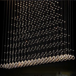 K9 LED Crystal Pendant Light Hanging Wire Chandeliers Lighting Ceiling Lamps For Indoor H80CM CE FCC UL