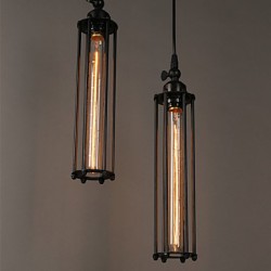 E27 14*40CM Line 1M Creative European-Style Restoring Ancient Ways, Wrought Iron Alcatraz Single Head Droplight Led