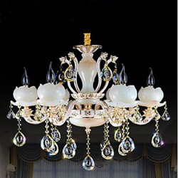 Luxury European Style Zinc Alloy Jade Crystal Pendant