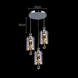 Modern/Contemporary Crystal Others Glass Pendant Lights Living Room / Bedroom / Dining Room / Study Room/Office