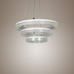 LED Crystal Pendant Light, Modern Lamp Three Rings