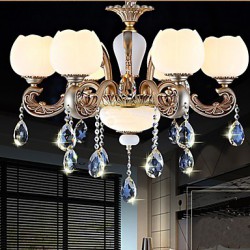 European style crystal pendant creative personality Korean American style zinc alloy Garden Restaurant lights