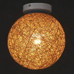 E27 220V 15CM 5-15㎡The Cane Makes Up Hemp Ball Creative Fashion And Personality To Absorb Dome Light Led