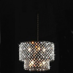 Max 60W Modern/Contemporary / Drum Crystal Painting Pendant Lights Living Room / Bedroom / Dining Room