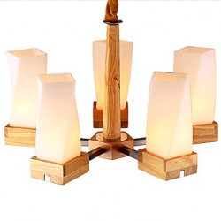 Simple Art lighting Solid wood Creative Iiving Room Ceiling lamp 5