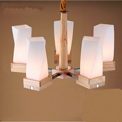 Simple Art lighting Solid wood Creative Iiving Room Ceiling lamp 5