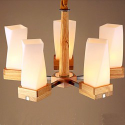Simple Art lighting Solid wood Creative Iiving Room Ceiling lamp 5