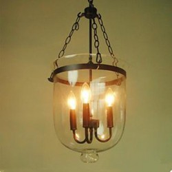 Circular Country Glass Pendant Lamp