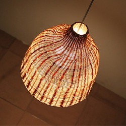 28*40CM Rural Style Cany Art Creative Hand-Made By The Cane Makes Up Droplight Lamp LED