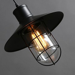 E27 27*25CM American Country Industrial Wind Restoring Ancient Ways Single-Head Birdcage Chandelier LED Lamp